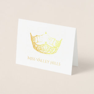 Dorée Carte de note Pageant Crown Foil