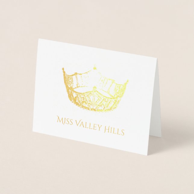 Dorée Carte de note Pageant Crown Foil (Devant)