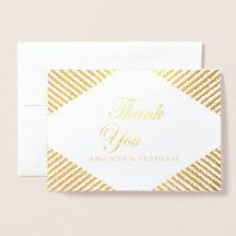 Carte de remerciement Gold Foil Tan - Marsala