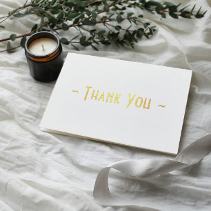Dorée Carte de remerciements d'huile pliée du message in