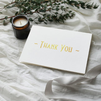 Dorée Carte de remerciements d'huile pliée du message in