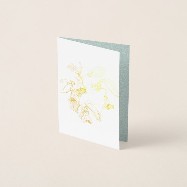 Dorée Carte de remerciements écologique (Devant)