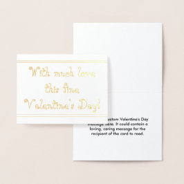 Dorée Carte de Saint-Valentin personnalisable