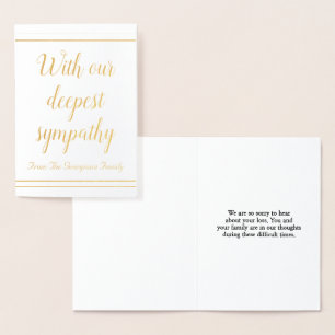 Dorée Carte de Sympathie Gold Foil customisée