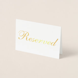 Dorée Carte de table Gold Foil Réservée