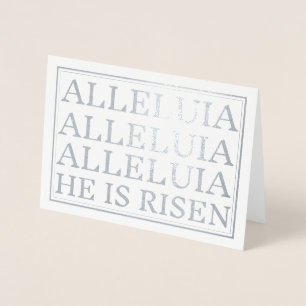 Dorée Carte de voeux de Pâques catholique Alleluia