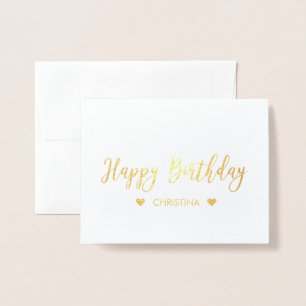 Dorée Carte de vœux en lettrage doré pour Joyeux Anniver