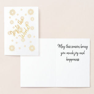 Dorée Carte de voeux - Joyful Foil Stars