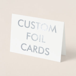 Dorée Carte de voeux personnalisée en argent
