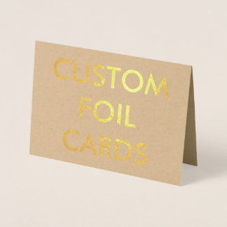 Dorée Carte de voeux personnalisée Gold Foil