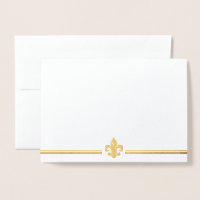 Carte de vœux vintage fleur de lis en feuille d'or