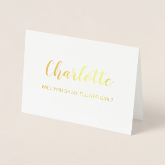Dorée Carte en feuille d'or | seras-tu ma demoiselle d'h