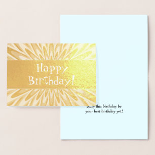Dorée Carte "Joyeux anniversaire" optimiste et charismat