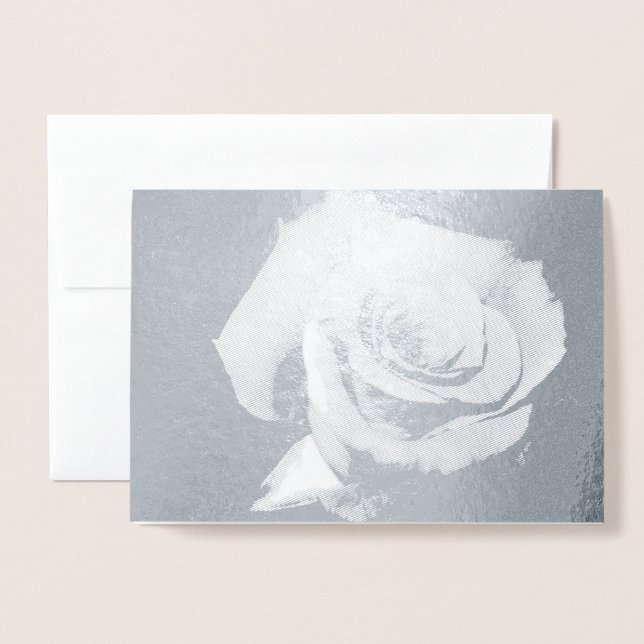 Dorée Carte ROSE noire et blanche (Devant avec enveloppe)