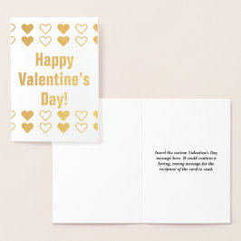 Dorée Carte Saint Valentin simple et personnalisée