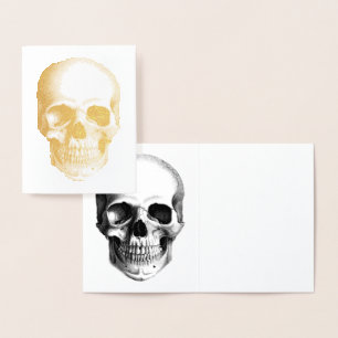 Dorée Carte SKULL Gold Foil Note
