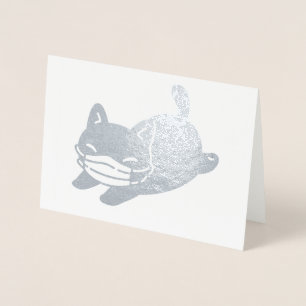 DORÉE CHAT ADORABLE AVEC CARTE D'ALIMENTATION DU VISAGE