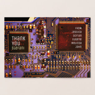 Dorée Circuit imprimé électronique de carte PCB violet e