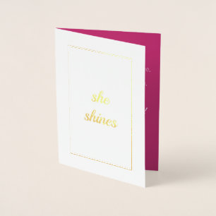 Dorée Elle Brille   Carte de fête des mères
