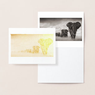 Dorée Enregistrer la carte d'huile d'éléphants