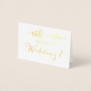 Dorée Gold Foil va-t-il chanter sur notre carte Mariage