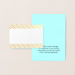 Dorée Gras & Eye-Catching "Thanks!" Carte