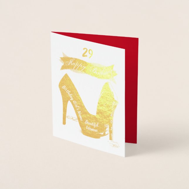 Dorée HAMByWG - Carte d'anniversaire pour une femme - ta (Devant)