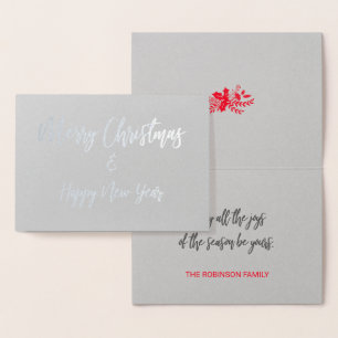 Dorée Joyeux Noël Script Design Carte de vacances