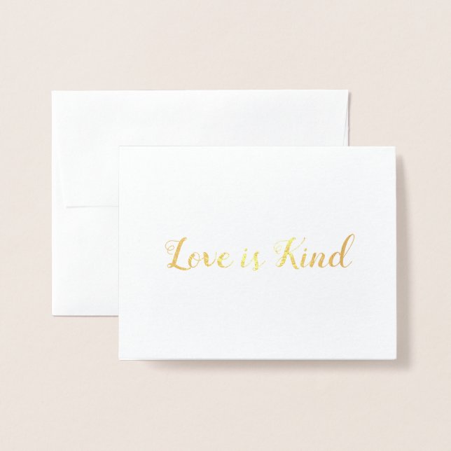 Dorée L'amour, c'est une carte de note (Devant avec enveloppe)