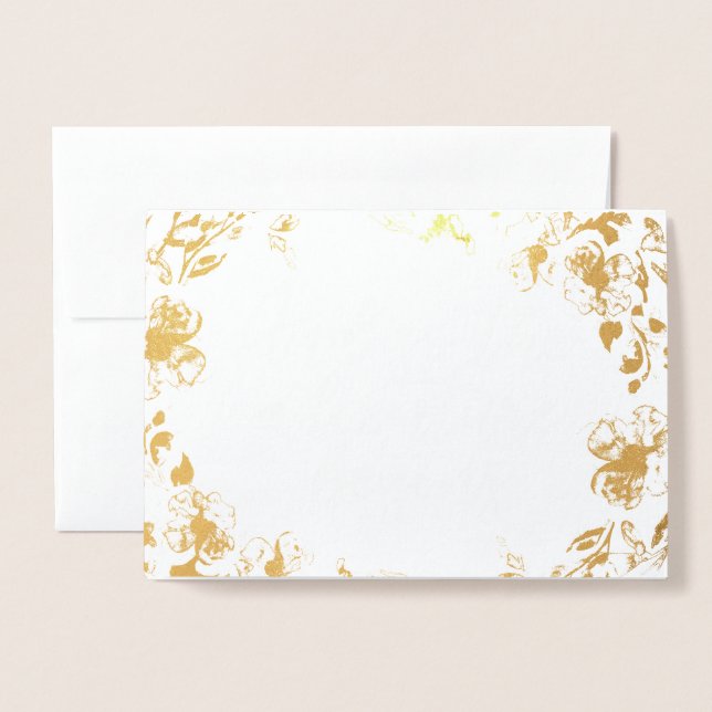 Dorée L'aventure commence | Carte Gold Foil (Devant avec enveloppe)