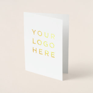 Dorée Logo personnalisé et texte carte d'invitation en p