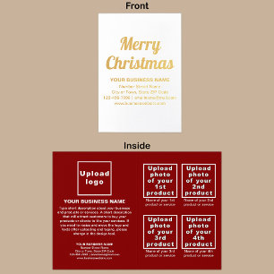 Dorée Marque rouge d'affaires sur la carte Foil de Noël