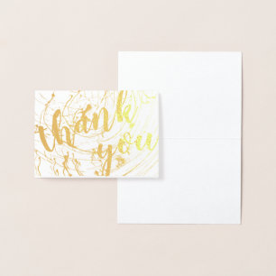 Dorée merci carte de feuille de feuille de feuille d'or 