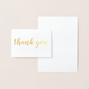 Dorée merci carte de feuille de feuille de feuille d'or