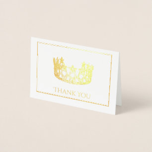 Dorée Mini carte Couronne Gold Foil