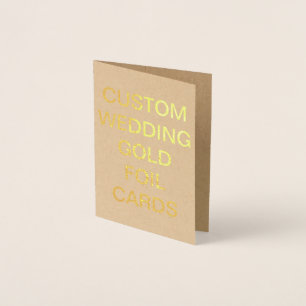 Dorée Mini carte Gold personnalisée de mariage