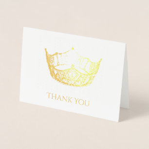 Dorée Miss America Style Gold Foil Carte de remerciement