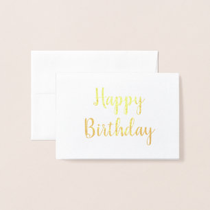 Dorée simple carte de calligraphie d'anniversaire heureu