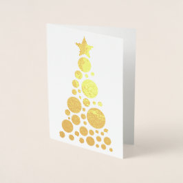 Dorée Twinkle Tree - Carte de voeux Foil