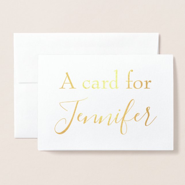 Dorée Une carte pour un être cher (Devant avec enveloppe)