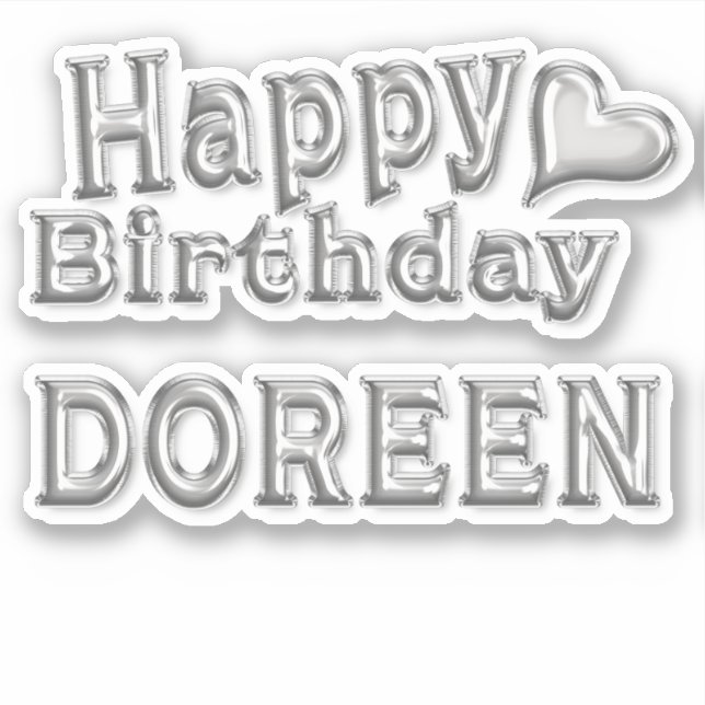 Doreen Happy Birthday Autocollants (Devant)