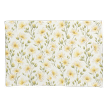 Housse de coussin florale peinte à la main