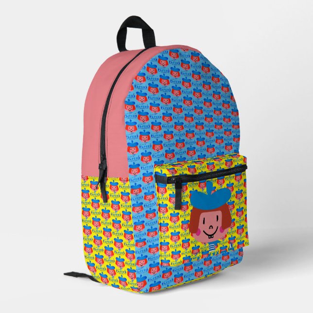 Doreme Hiroko Bedruckter Rucksack (Rückseitige Ecke links)