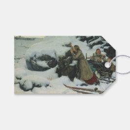 Dorf Burnt im Winter (von Albert Edelfelt) Geschenkanhänger