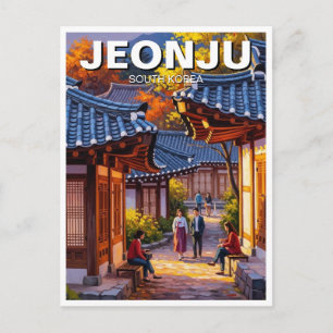 Dorf der Hanok in Jeonju, Südkorea Postkarte