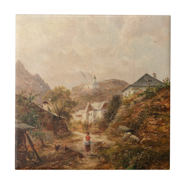Dorf - Emil Barbarini Fliese (Vorderseite)