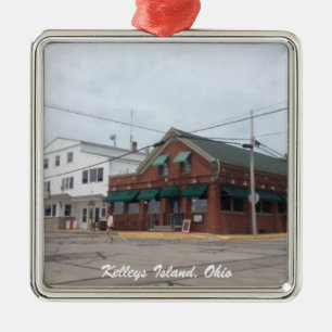 Dorf-Foto-Verzierung Kelleys Insel-, Ohio Ornament Aus Metall