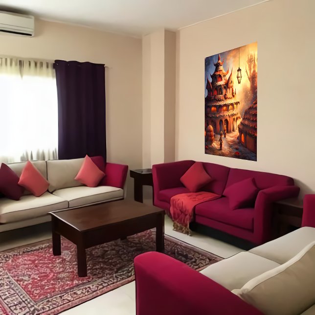 Dorf Gingerbread in Hell | AI Art Poster (Von Creator hochgeladen)