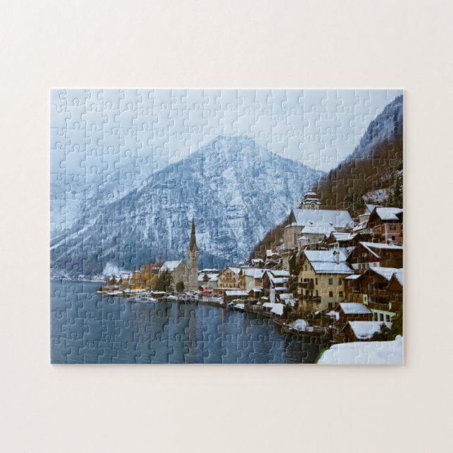 Dorf Hallstatt auf dem See - Salzburg Österreich (Horizontal)
