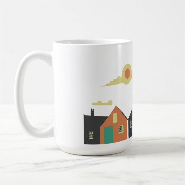 Dorf, Hütte, Haus Kaffeetasse (Links)